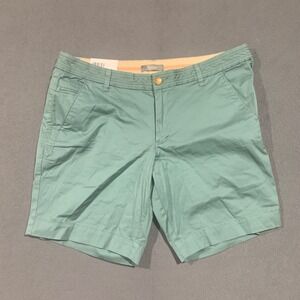 New W/ Tag Naturals Reflections‎ Womens Shorts Size 16 Green Cotton Blend Casual